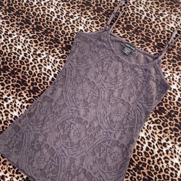♡︎ whimsical brown lace tank top ♡︎ - Picture 2 of 8